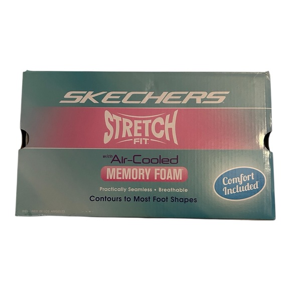 NWT Skechers 6.5 Salutations Women's White Silver Slip-On Sneakers - Picture 3 of 4